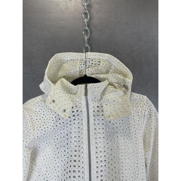 NWT ZAC Zac Posen White Capri Eyelet Coat Size Small - Picture 2 of 8